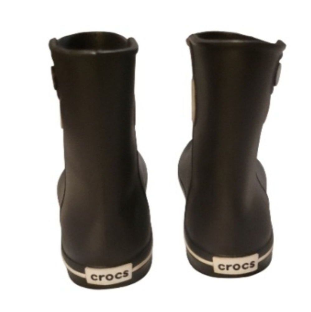 Womens CROCS JAUNT SHORTY RAINBOOTS Black Size 7 - Picture 6 of 9